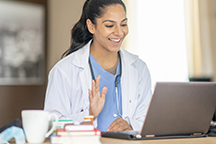 Telehealth - Female doctor with laptop